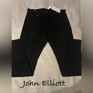 John Elliott Men's Black Straight Jeans